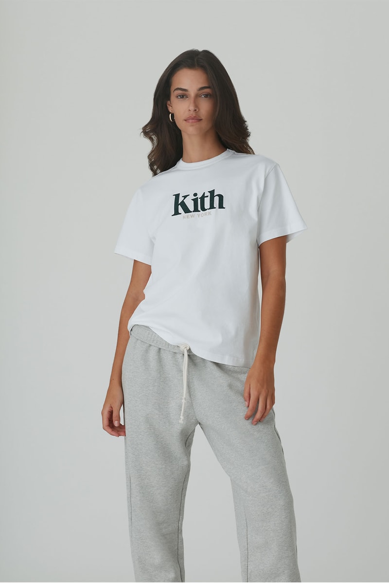 kith women spring 2021 collection logo tee jogger pants