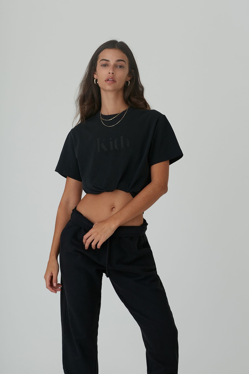 kith women spring 2021 collection black t-shirt jogger pants