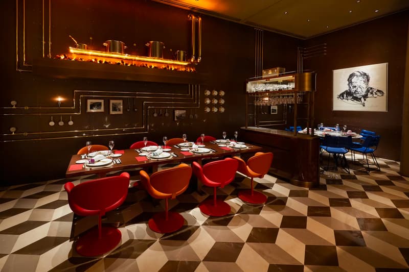 louis vuitton lv first restaurant le cafe v sugalabo osaka japan interior dining table space design
