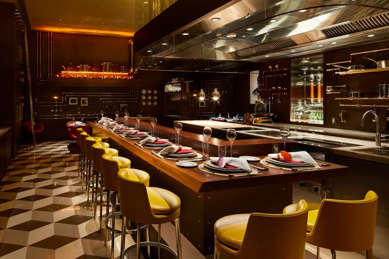 louis vuitton lv first restaurant le cafe v sugalabo osaka japan interior dining table space design