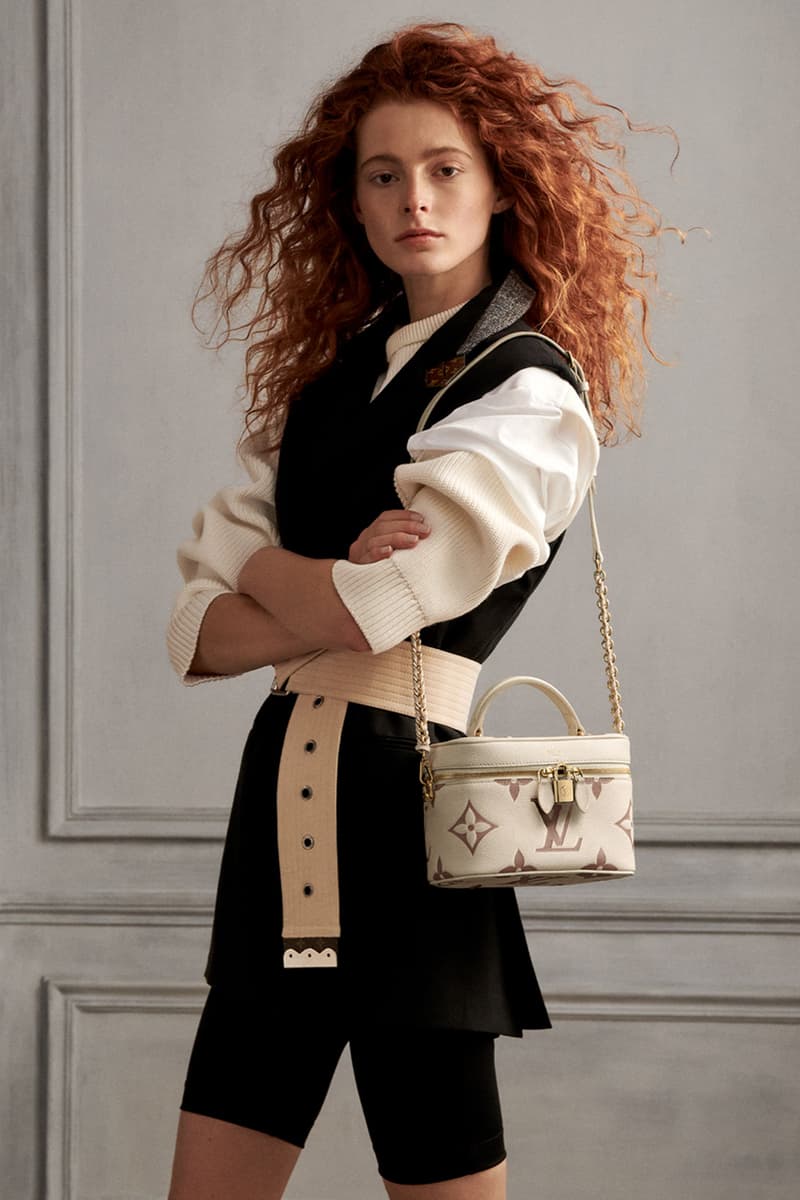 louis vuitton lv monogram vanity handbags beige ivory cream bike shorts