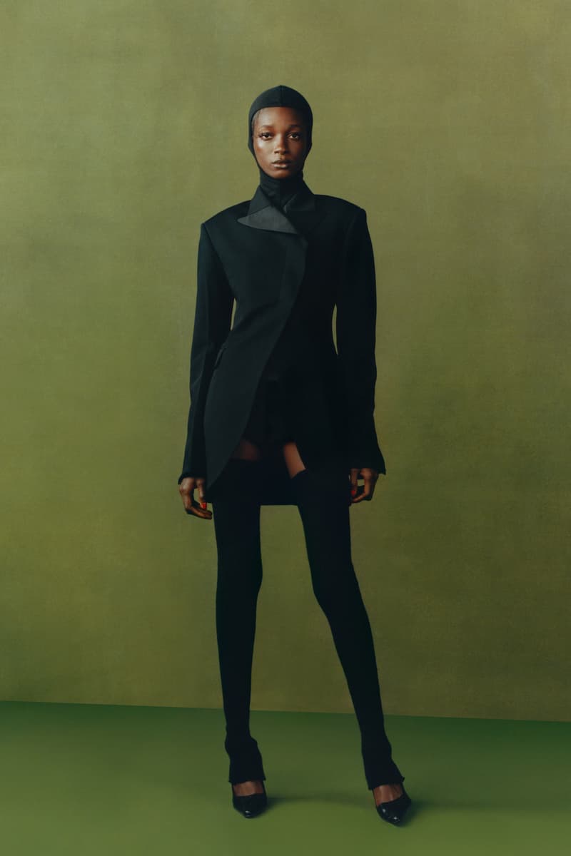 maximilian fall winter collection london fashion week lfw black culture lookbook outerwear jacket heels headwear