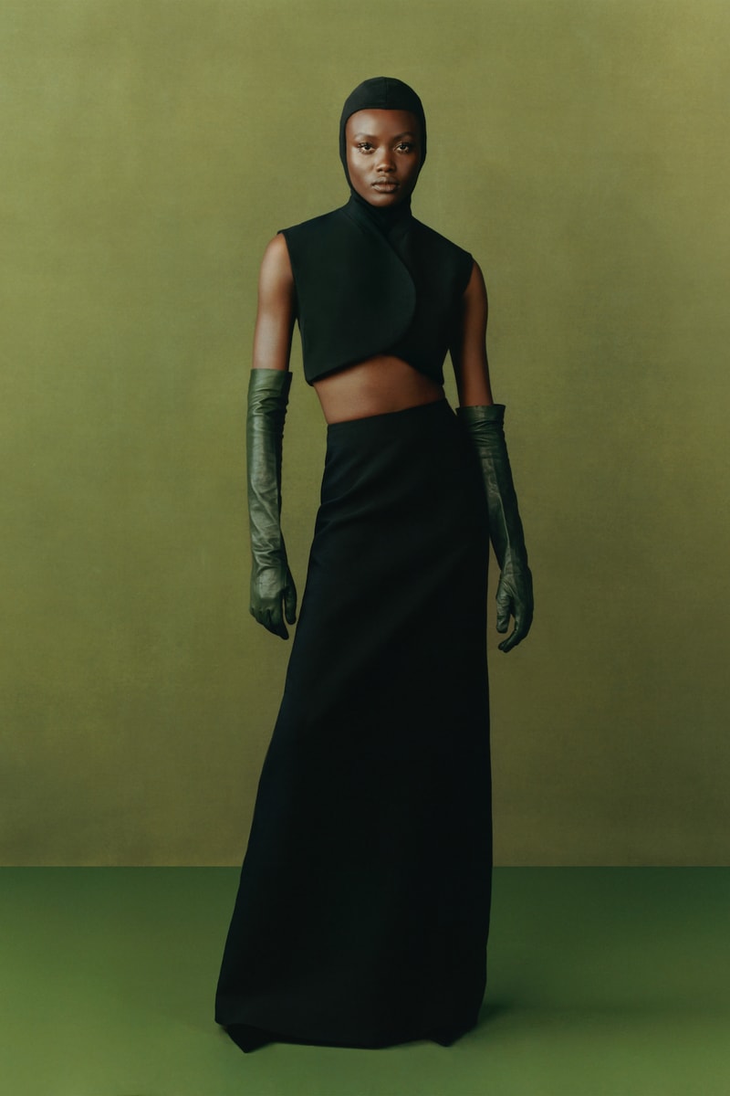 maximilian fall winter collection london fashion week lfw black culture lookbook skirt crop top headwear gloves