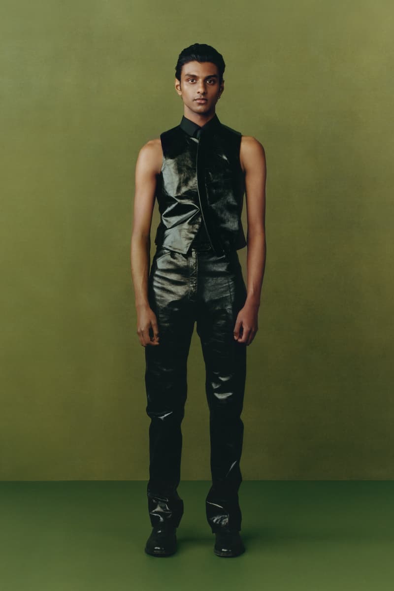 maximilian fall winter collection london fashion week lfw black culture lookbook leather vest pants shoes