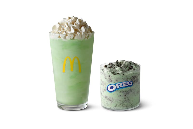 mcdonalds shamrock shake oreo mcflurry mint ice cream dessert