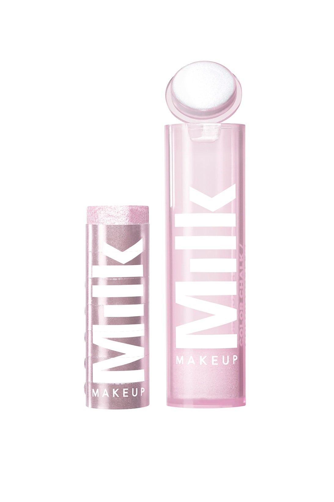 milk makeup chalk color eyeshadow dodge ball dusty pink