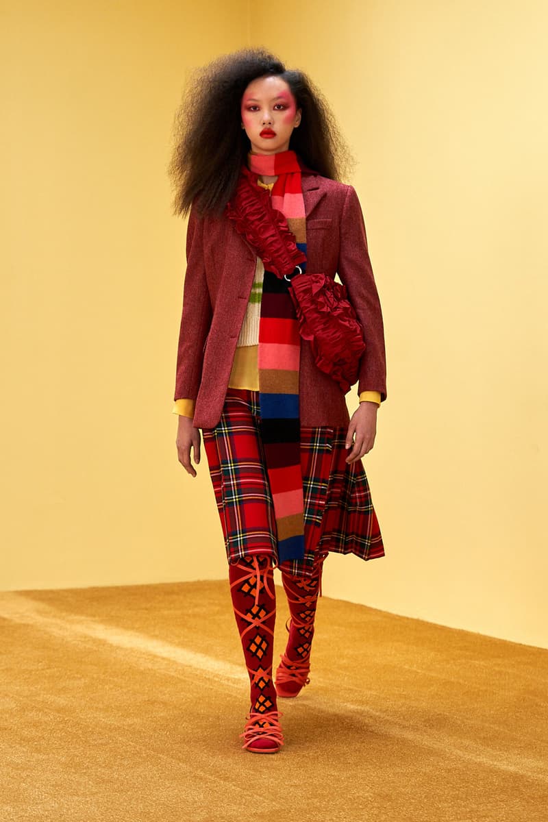 molly goddard fall winter 2021 fw21 collection london fashion week lfw coat plaid kilt