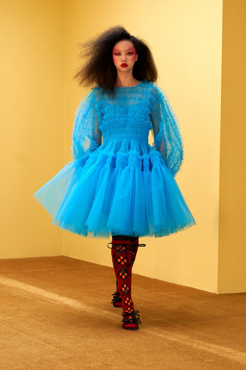 molly goddard fall winter 2021 fw21 collection london fashion week lfw tulle dress