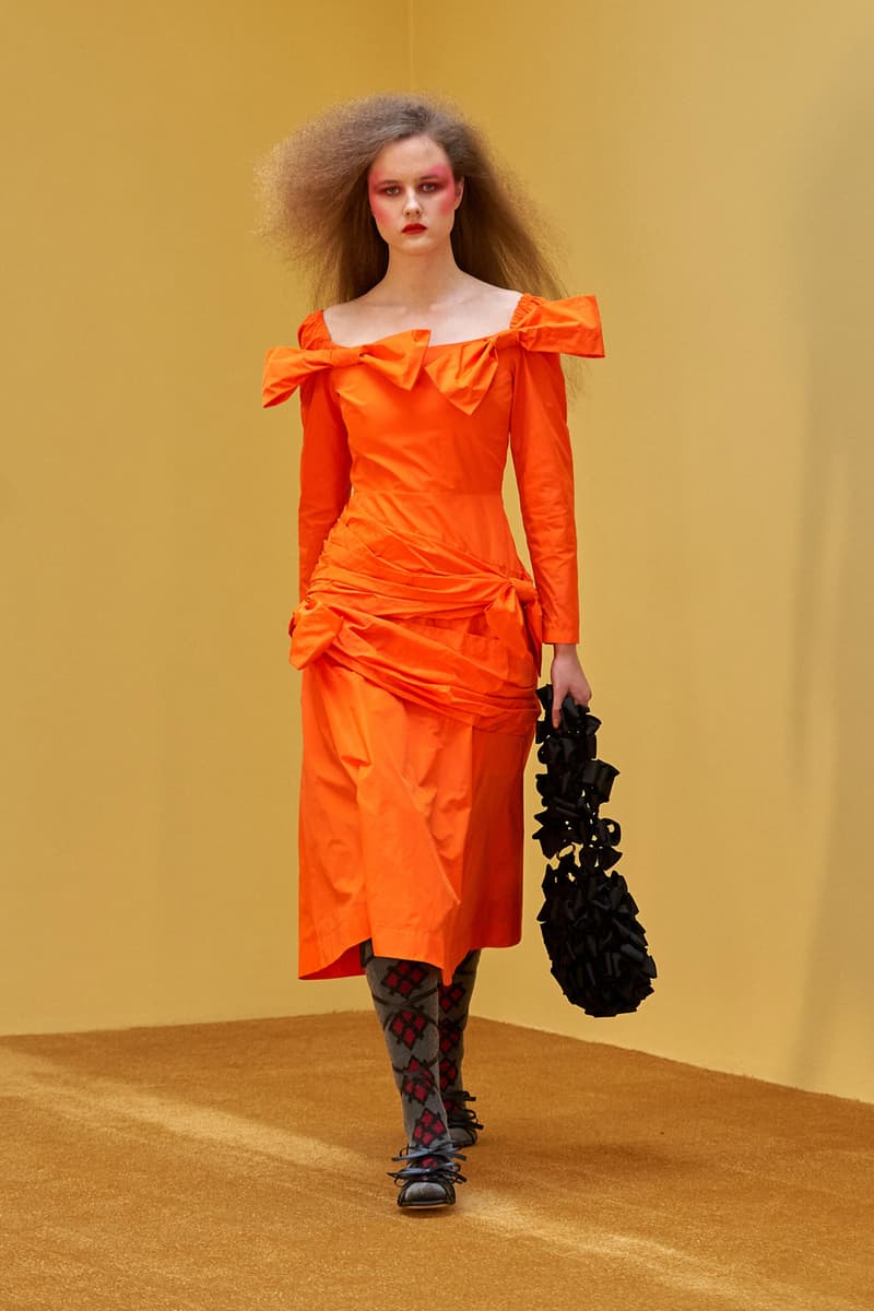 molly goddard fall winter 2021 fw21 collection london fashion week lfw dress ribbons