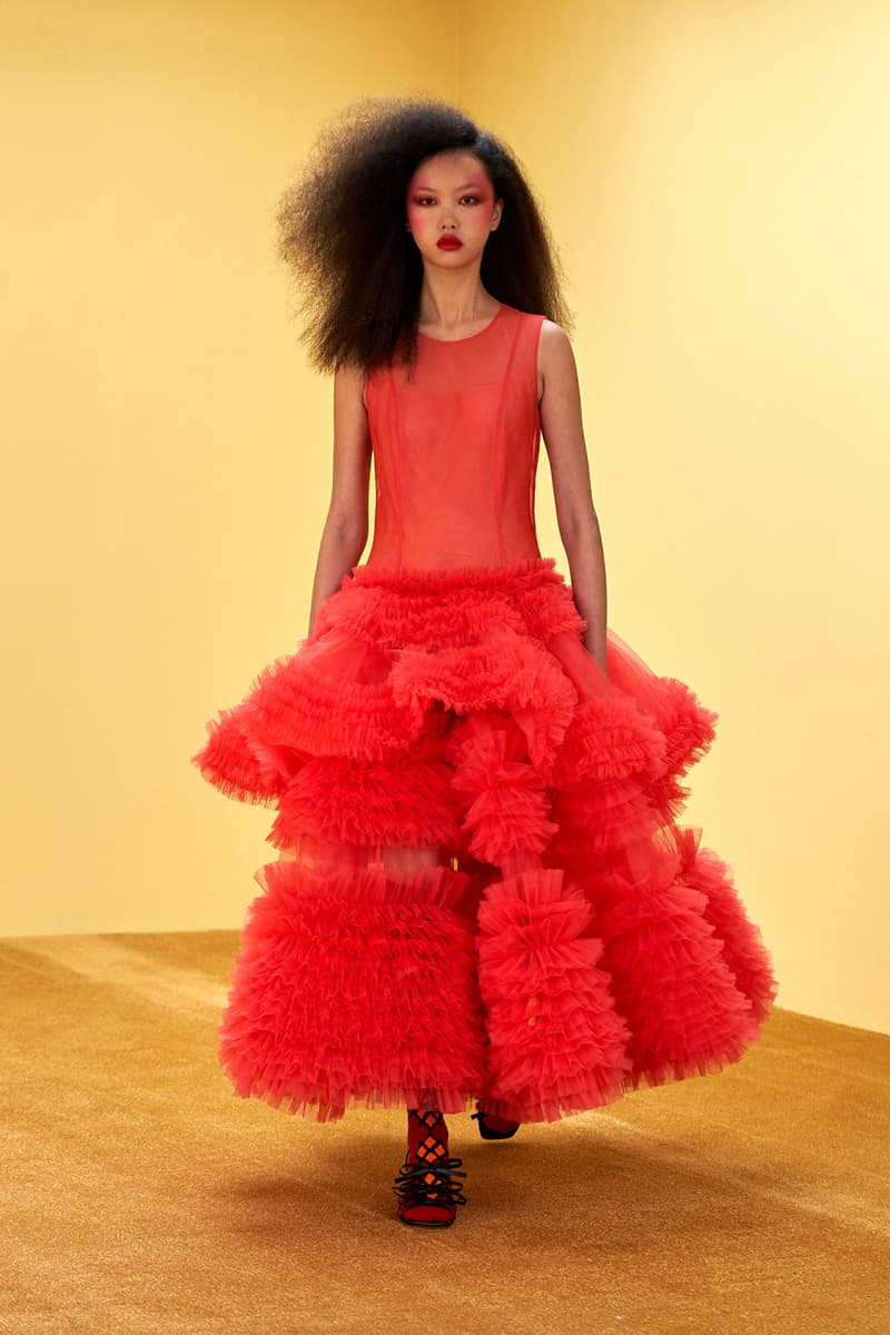 molly goddard fall winter 2021 fw21 collection london fashion week lfw tulle evening gown dress