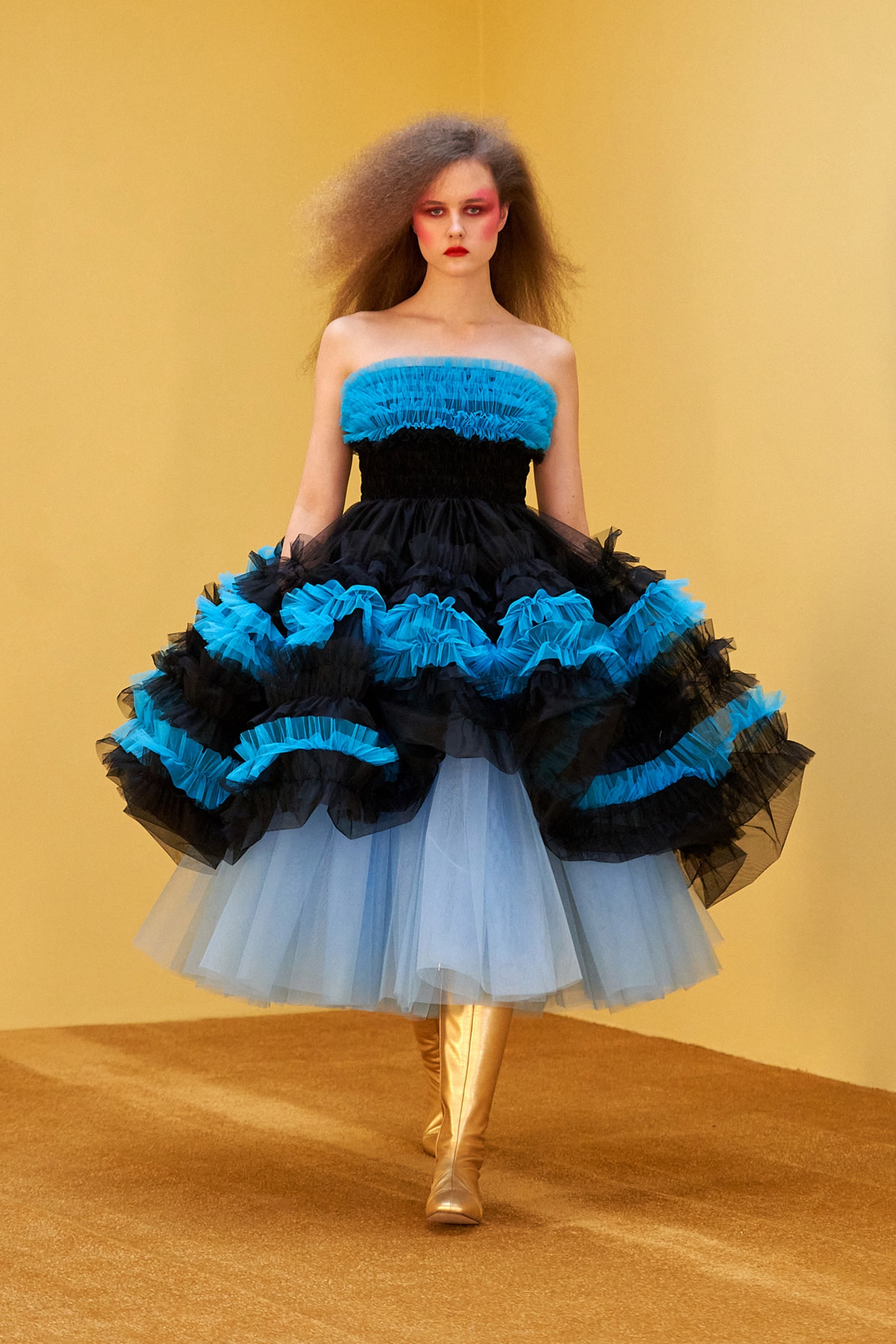molly goddard fall winter 2021 fw21 collection london fashion week lfw tulle dress gown