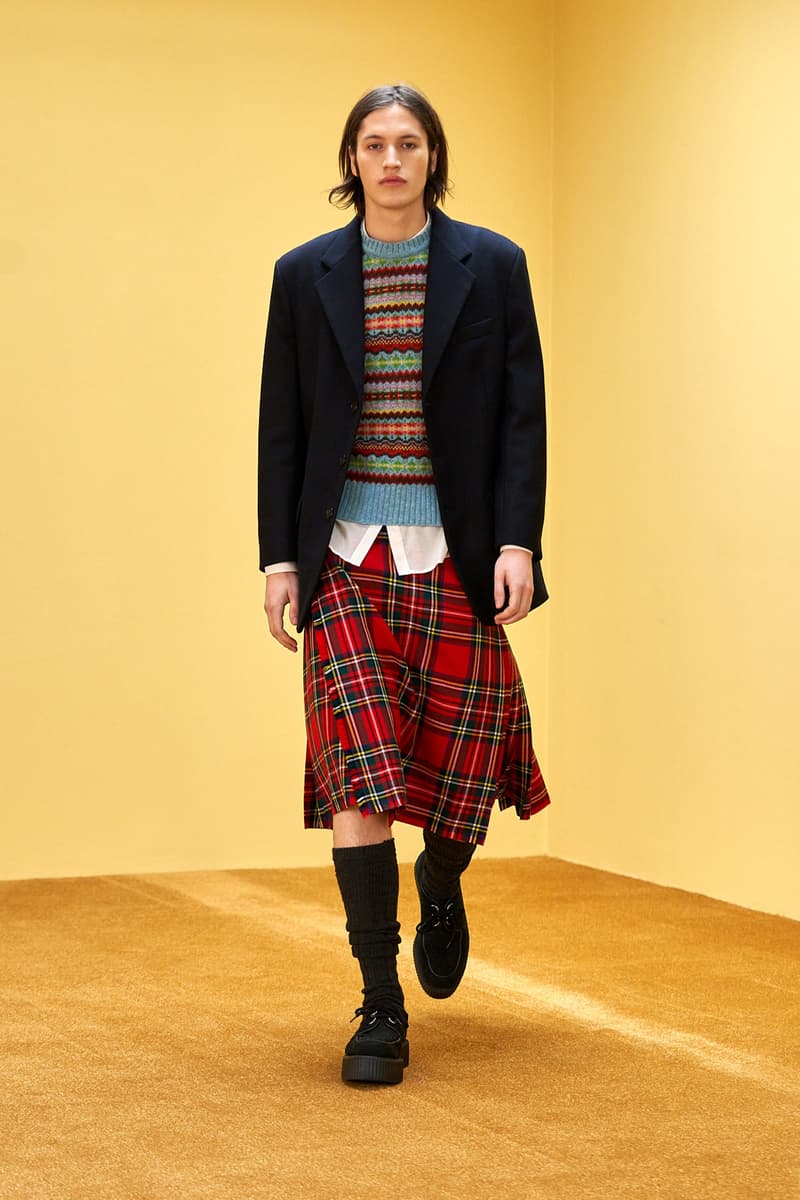 molly goddard fall winter 2021 fw21 collection london fashion week lfw jacket plaid kilt scottish