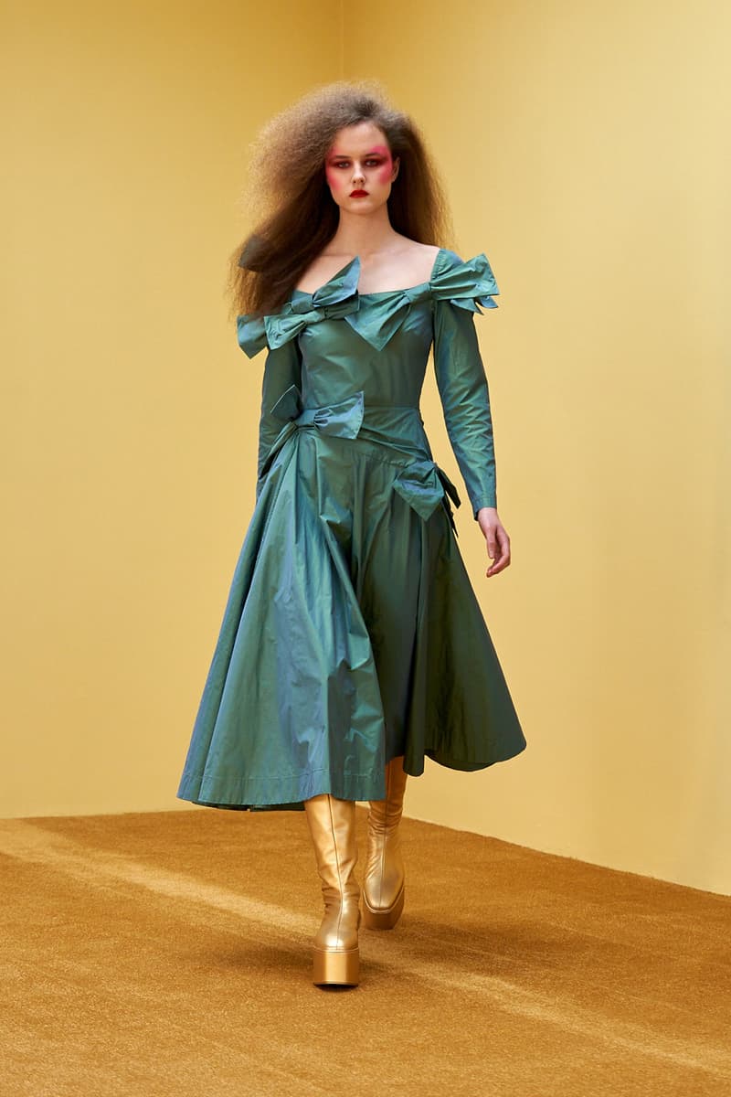 molly goddard fall winter 2021 fw21 collection london fashion week lfw evening gown dress