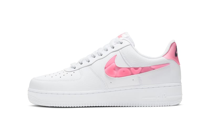 nike air force white and pink