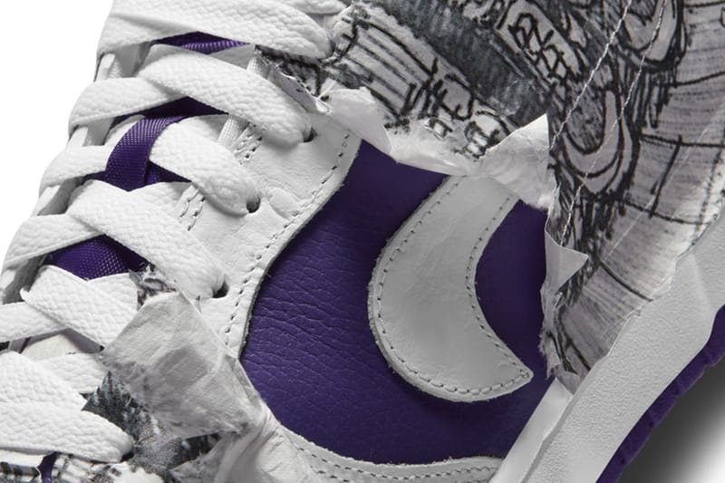 womens nike dunks purple silver signiture