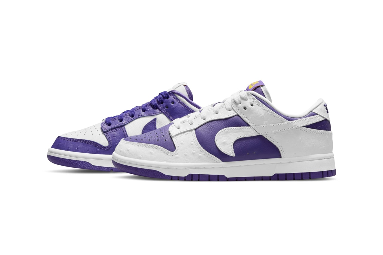 nike dunk low flip the old school purple white sneakers