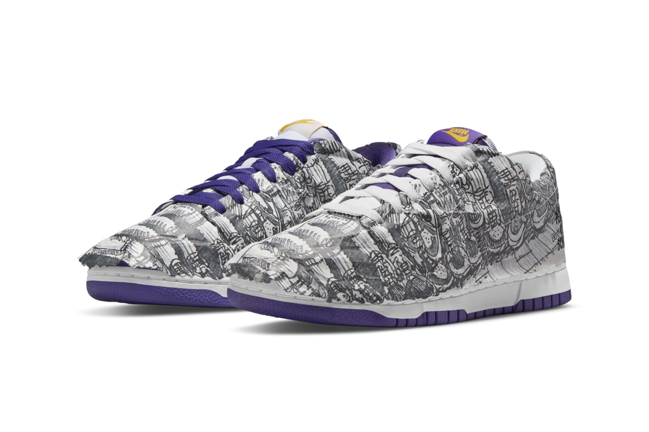 nike dunk low flip the old school purple white wrapping tissue paper
