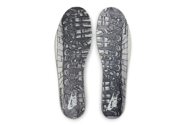 nike dunk low flip the old school purple white details insoles