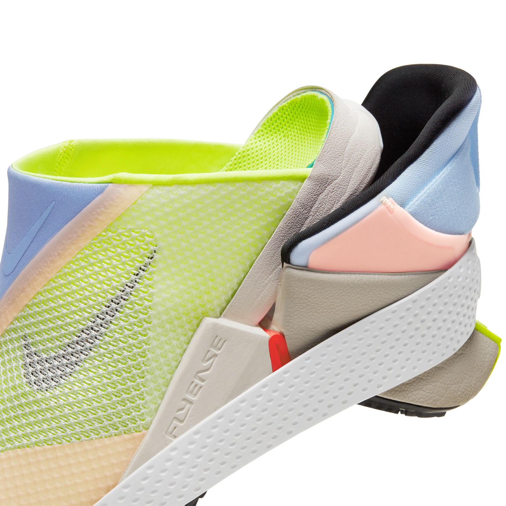 nike go flyease sneakers sneaker innovation technology design details neon volt yellow