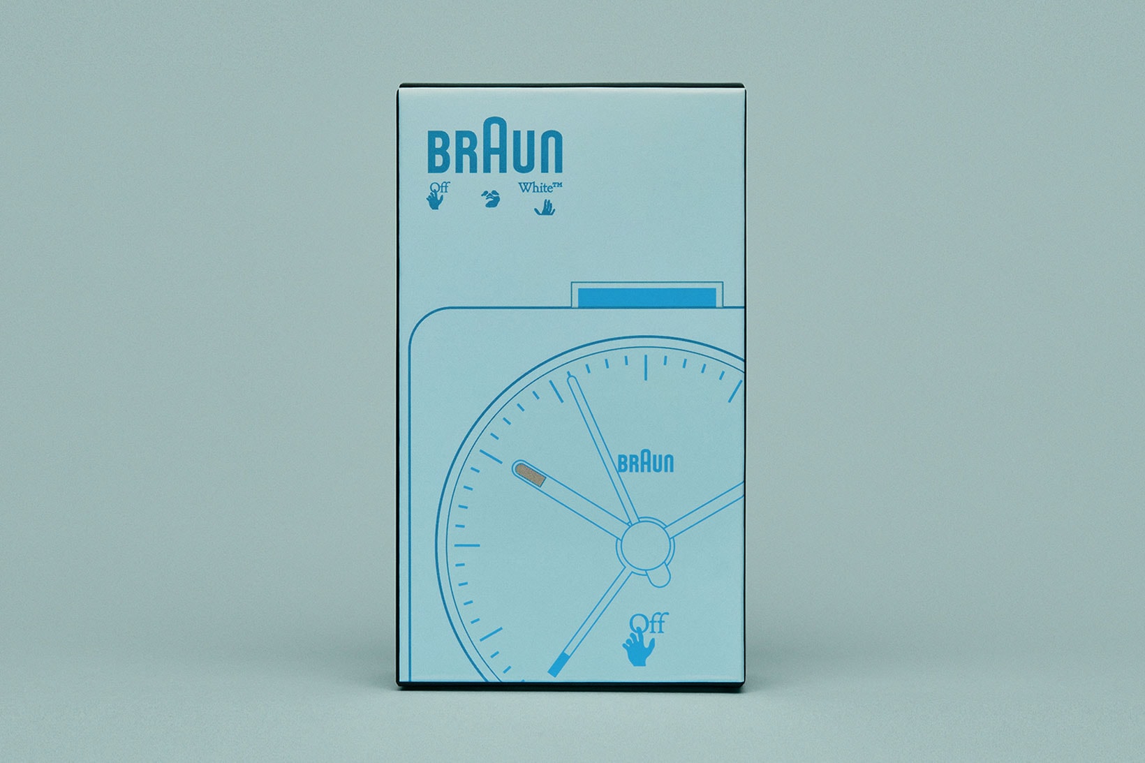 off-white braun alarm clocks collaboration home decor accessories blue box packaging