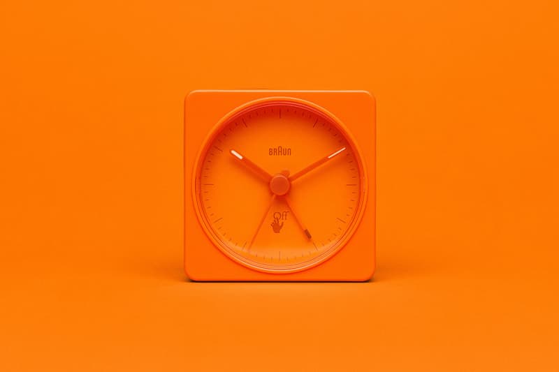 off-white braun alarm clocks collaboration home decor accessories orange front