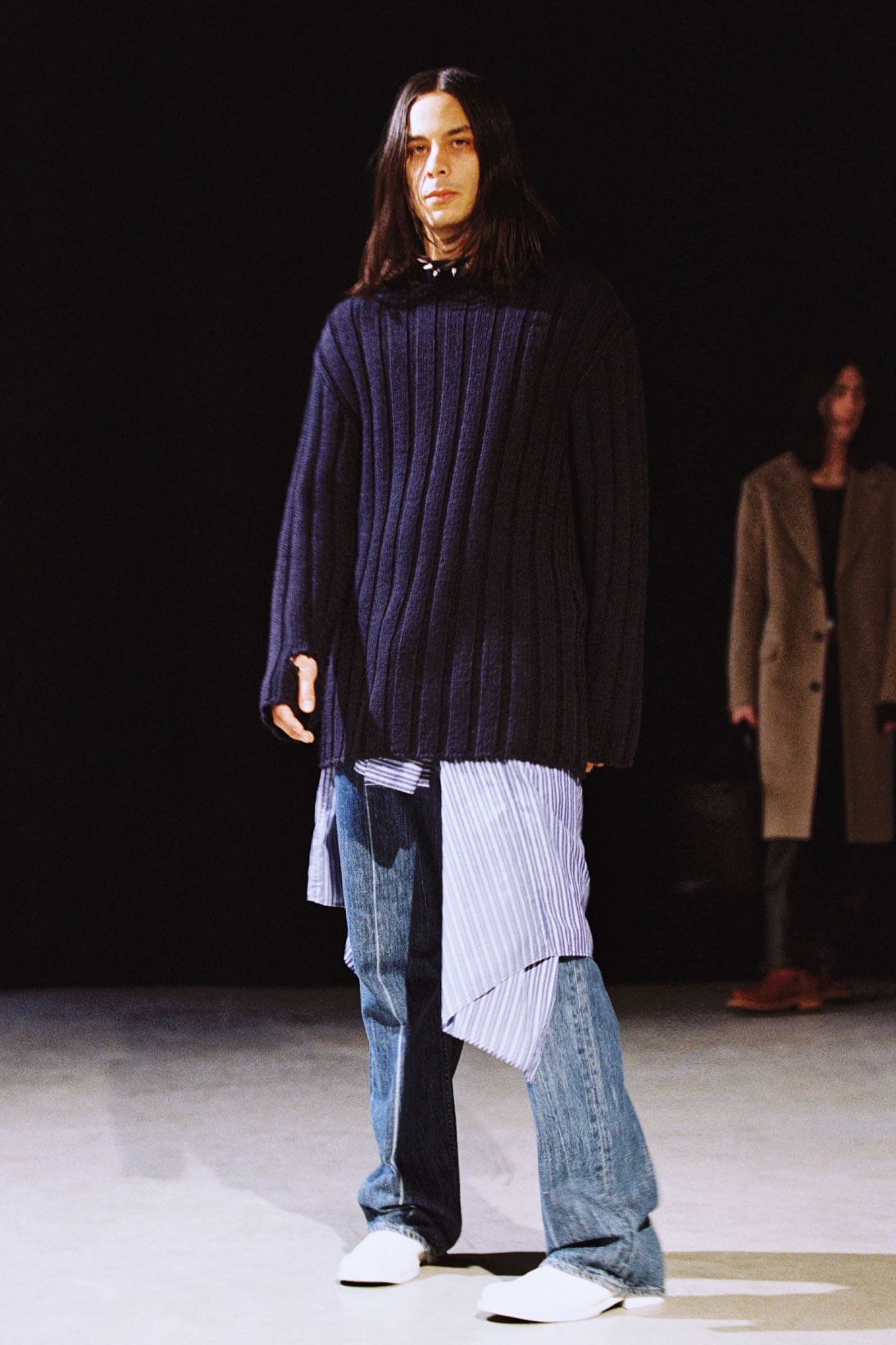 our legacy fw21 fall winter 2021 collection runway sweater knitwear shirt jeans