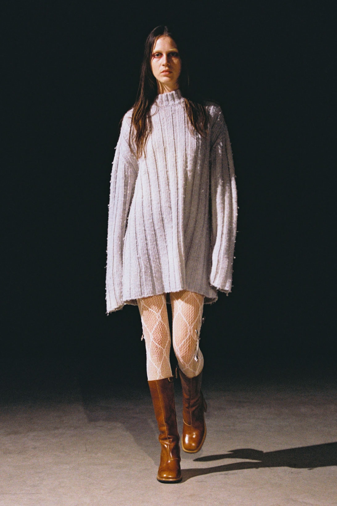 our legacy fw21 fall winter 2021 collection runway ribbed knit sweater tights