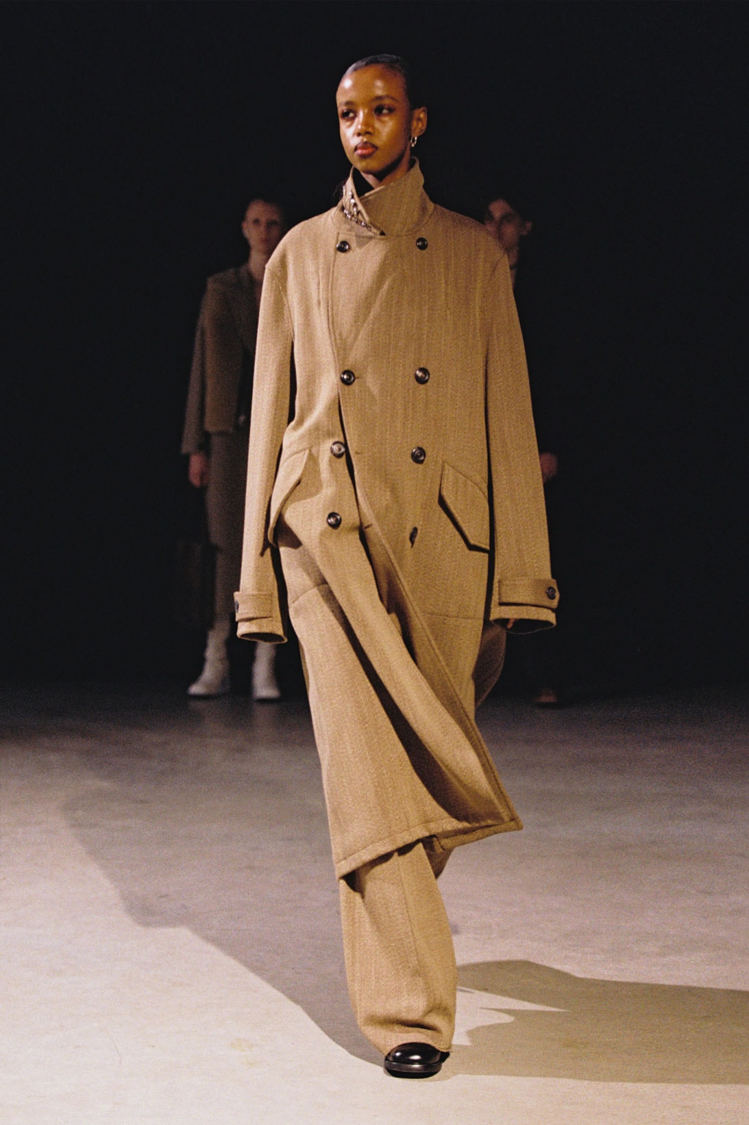 our legacy fw21 fall winter 2021 collection runway double breasted coat