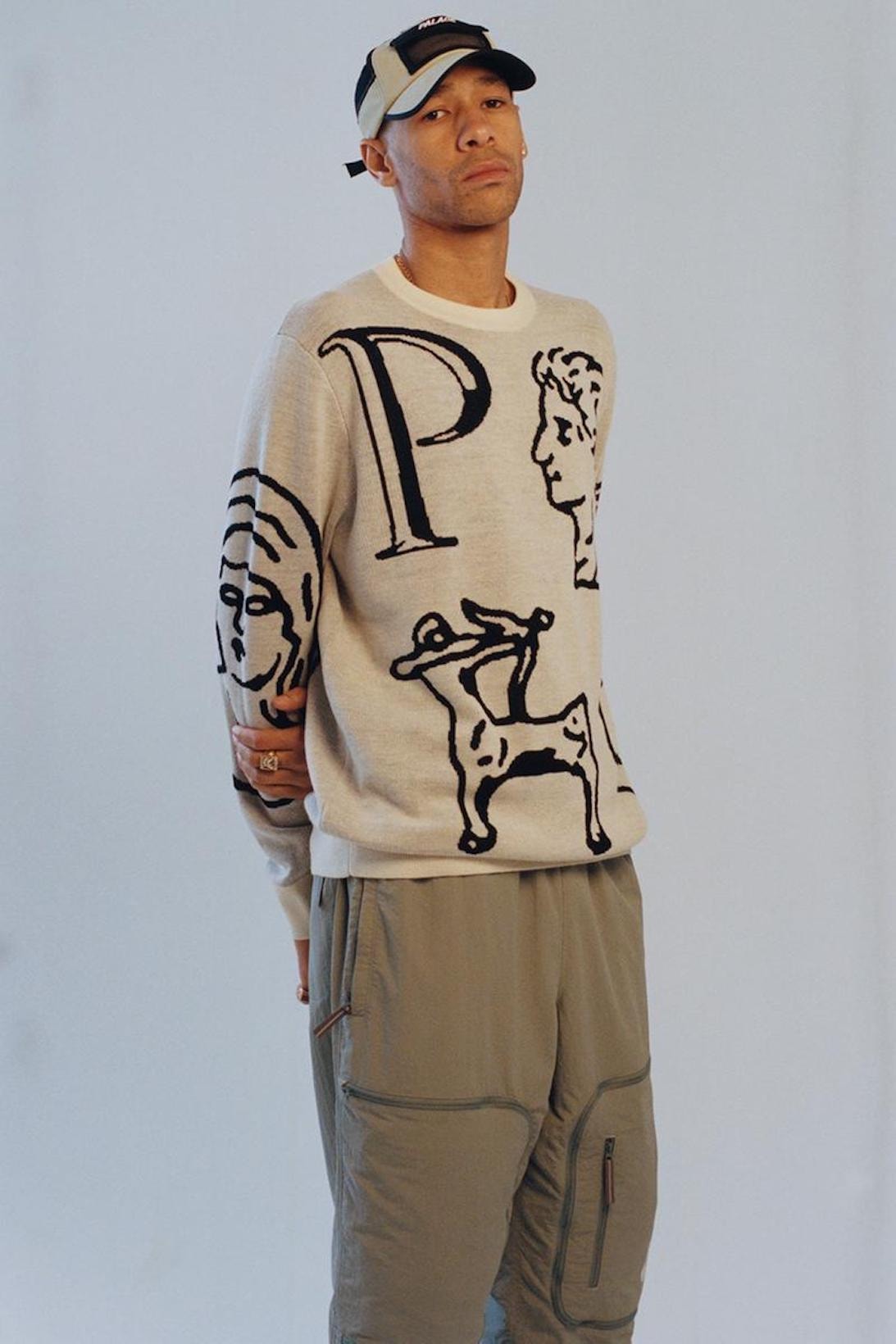 palace skateboards spring summer collection lookbook sweater hat cap pants
