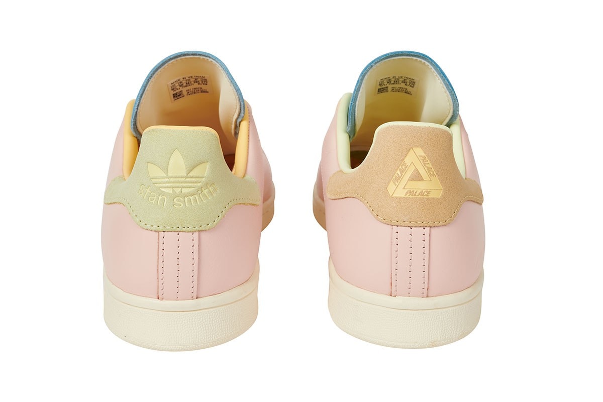 Palace x adidas Originals Stan Smith Collaboration Release Pastel Sneaker Shoe Pink Yellow Blue