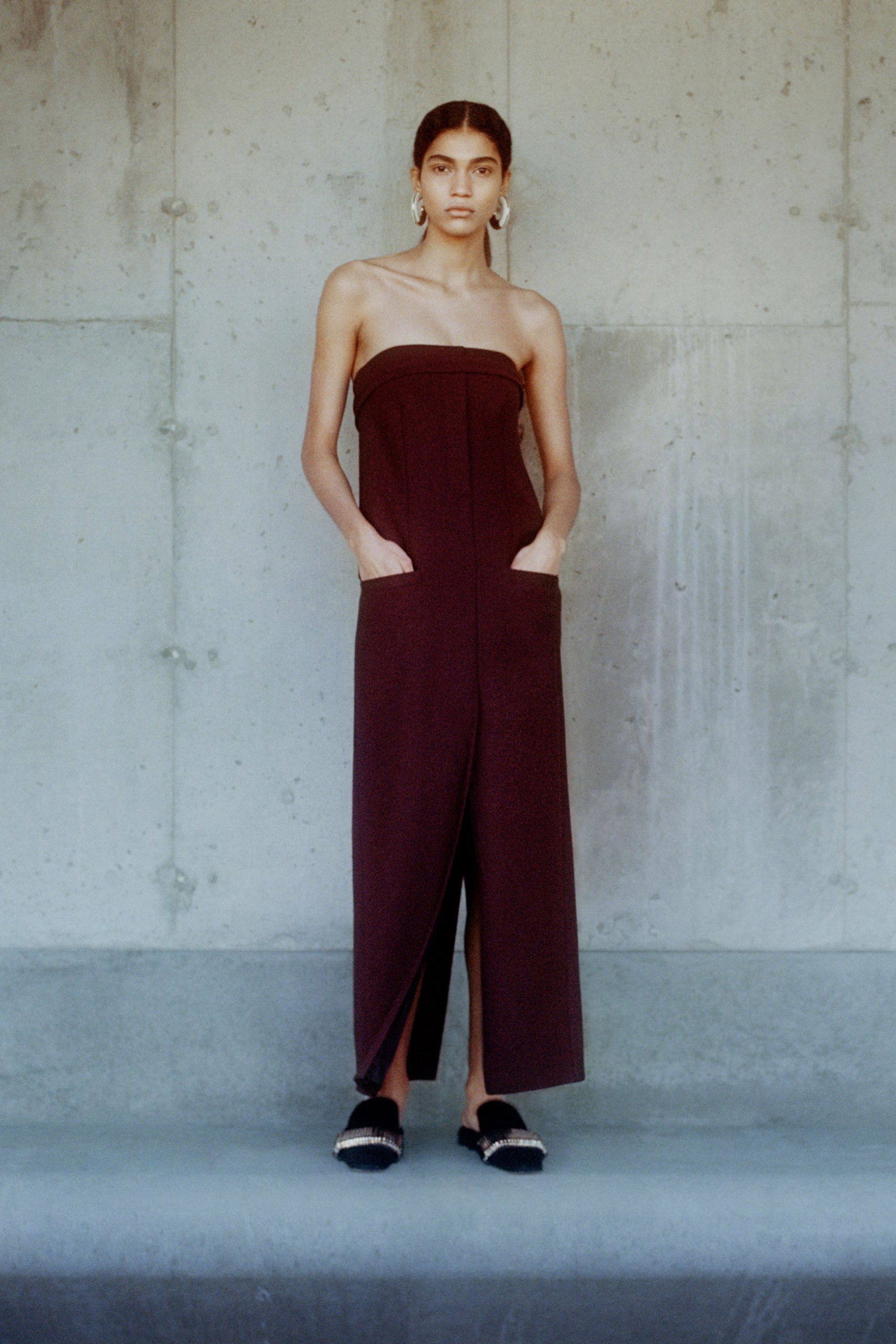 proenza schouler fall winter 2021 fw21 collection lookbook new york fashion week nyfw jumpsuit burgundy