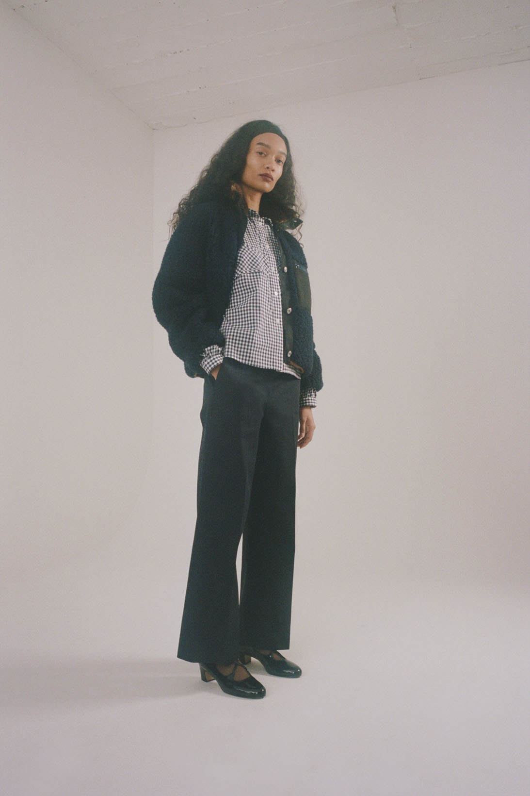 sandy liang fall winter 2021 fw21 collection fleece jacket trousers