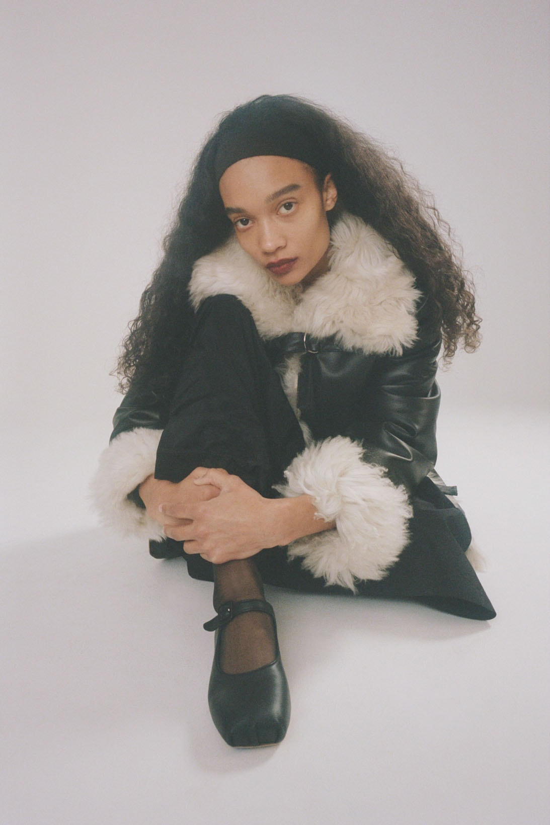 sandy liang fall winter 2021 fw21 collection faux fur jacket