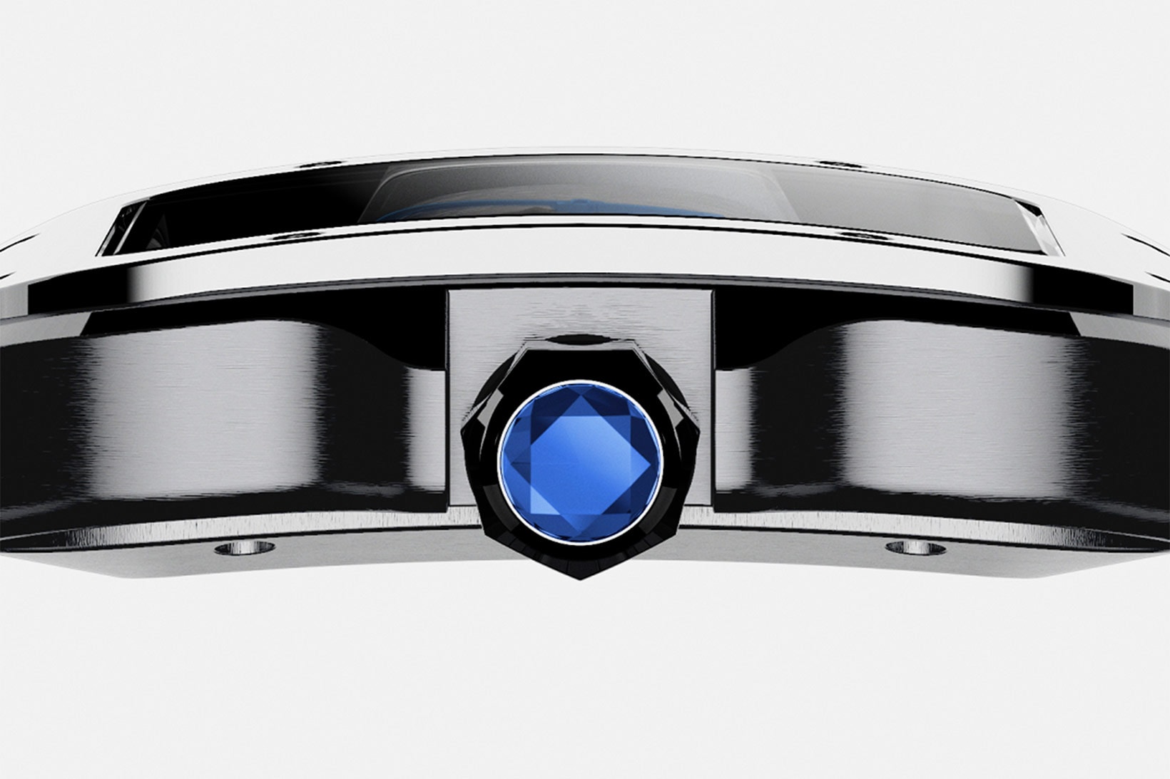 santos de cartier designer wristwatch the culture of design campaign close up blue jewel