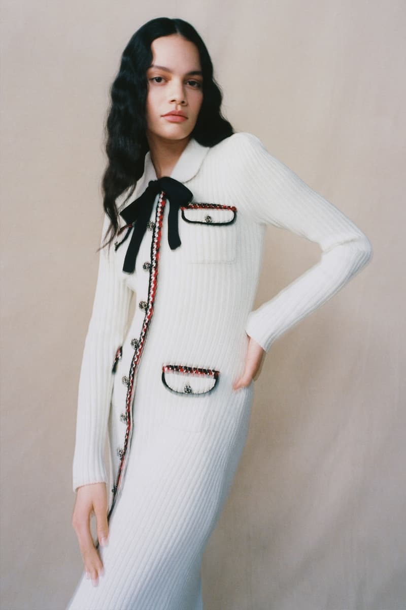 self portrait fall winter fw21 collection lookbook white dress ribbon