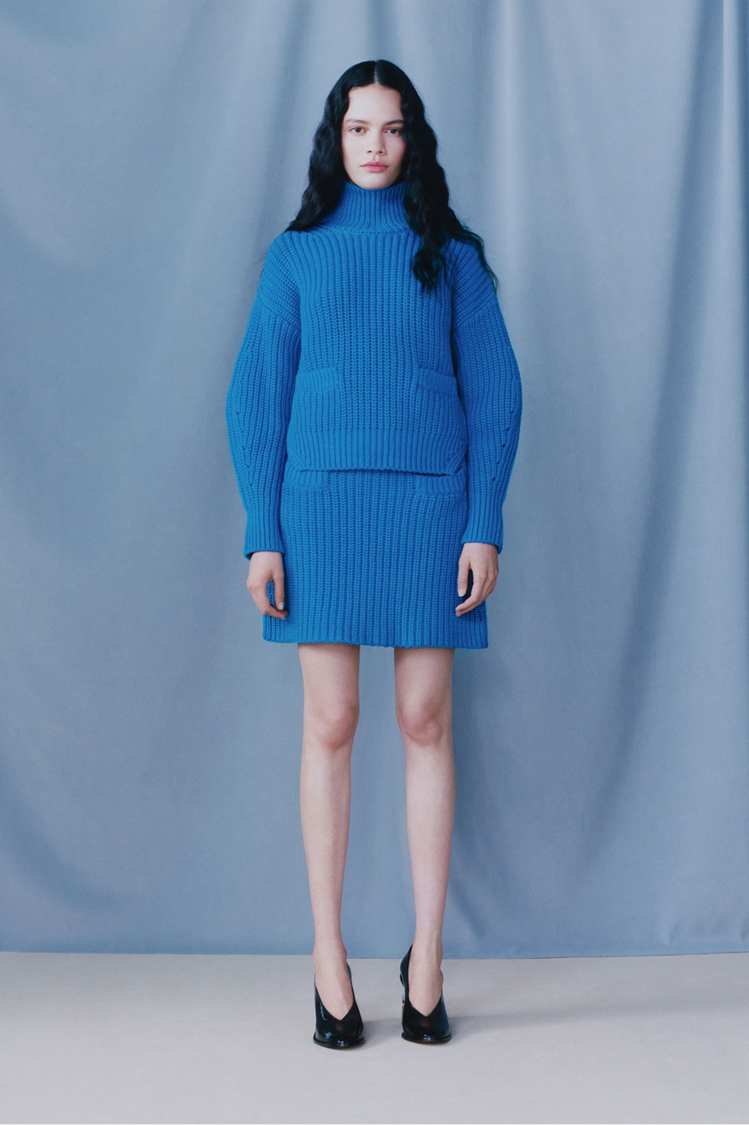 self portrait fall winter fw21 collection lookbook blue knitwear sweater skirt