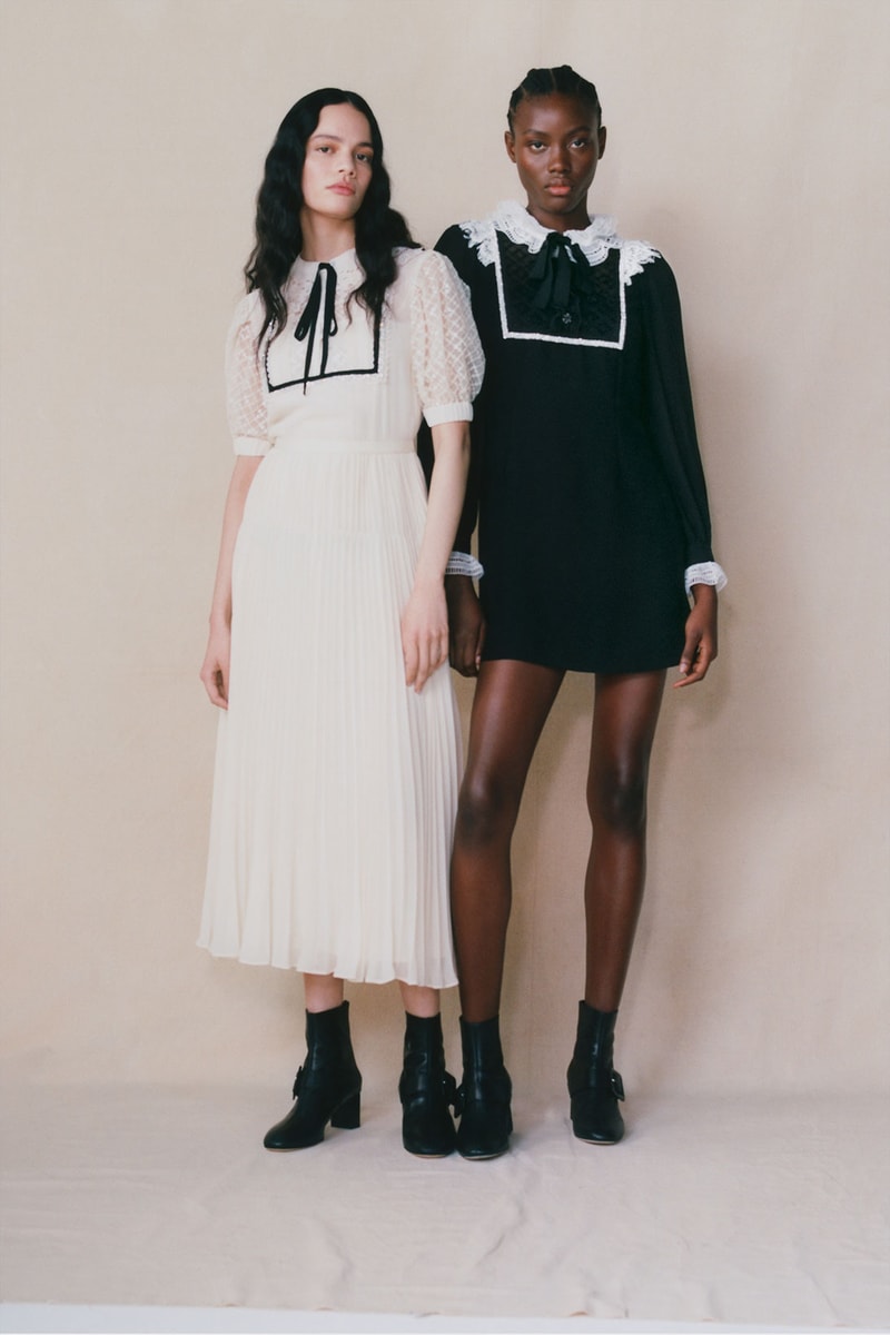 self portrait fall winter fw21 collection lookbook white black dresses ribbon