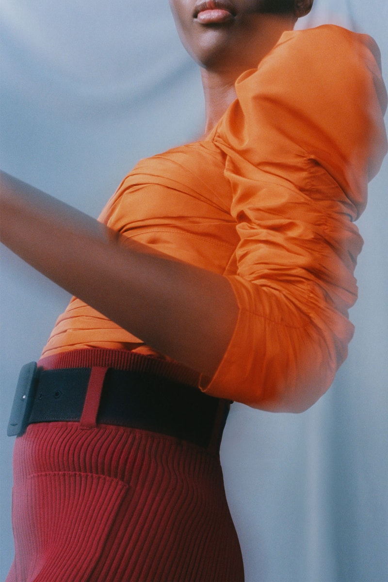 self portrait fall winter fw21 collection lookbook orange top trousers