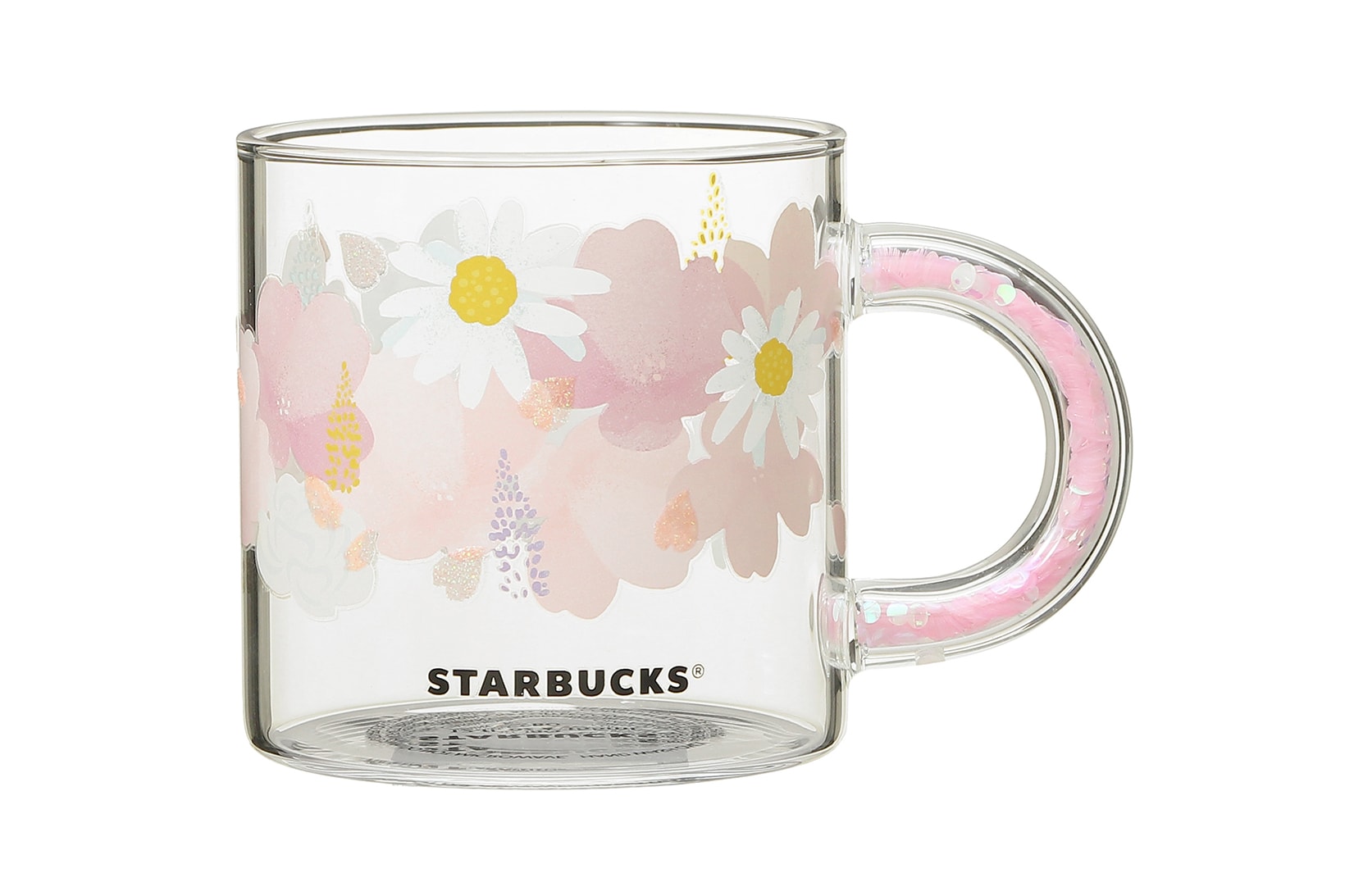 Cherry Blossom Drinking Glass  Sakura Glass Mug Starbucks