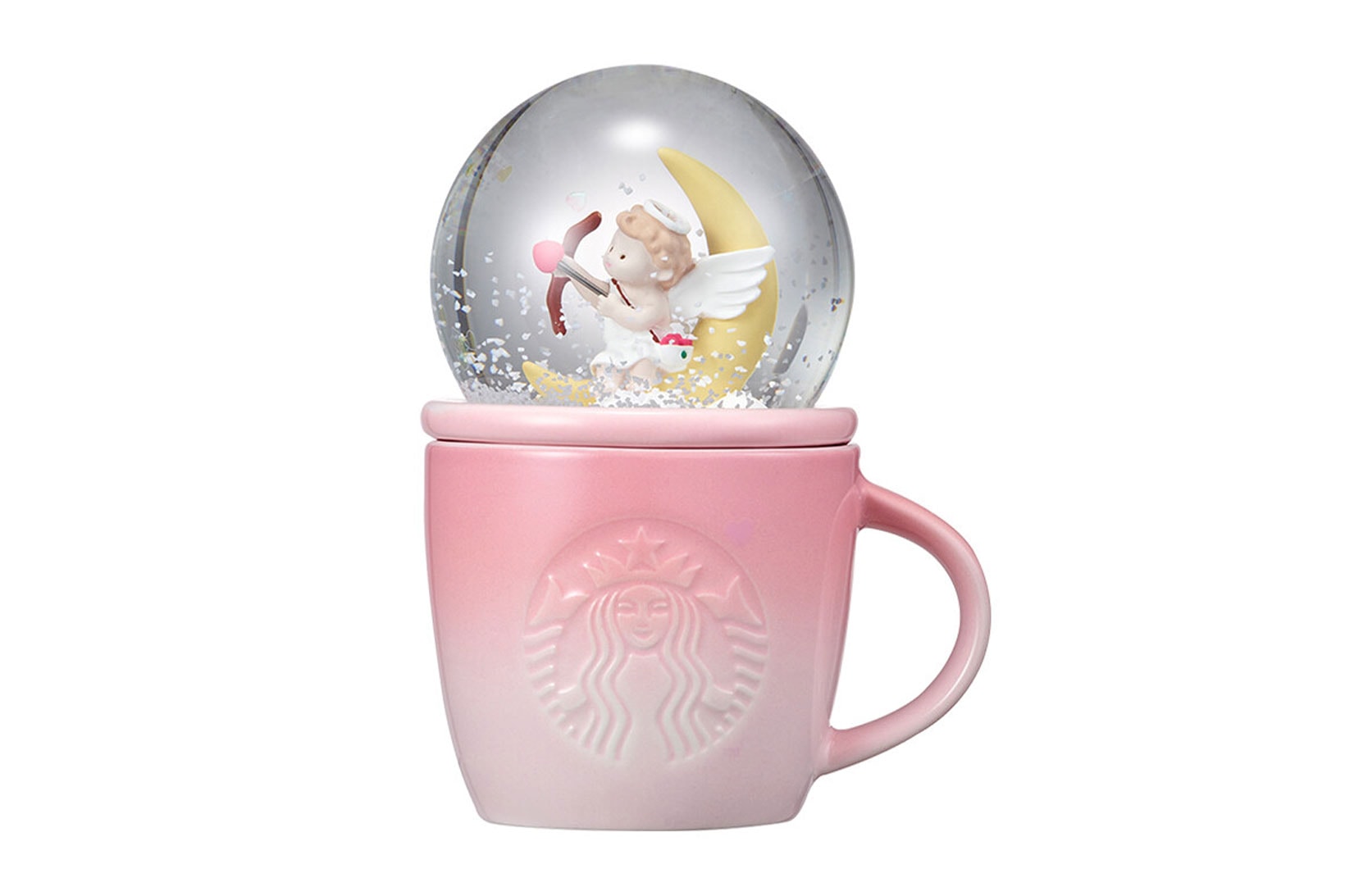 starbucks korea valentines day merch collection cupid water globe mug coffee