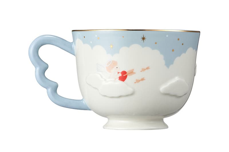 starbucks korea valentines day merch collection cupid couple blue coffee mug