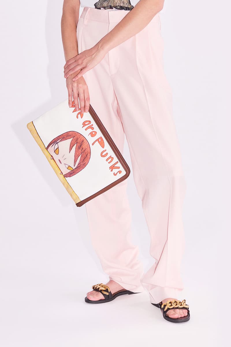 stella mccartney yoshitomo nara shared spring summer collaboration we are pink bag pants sandals