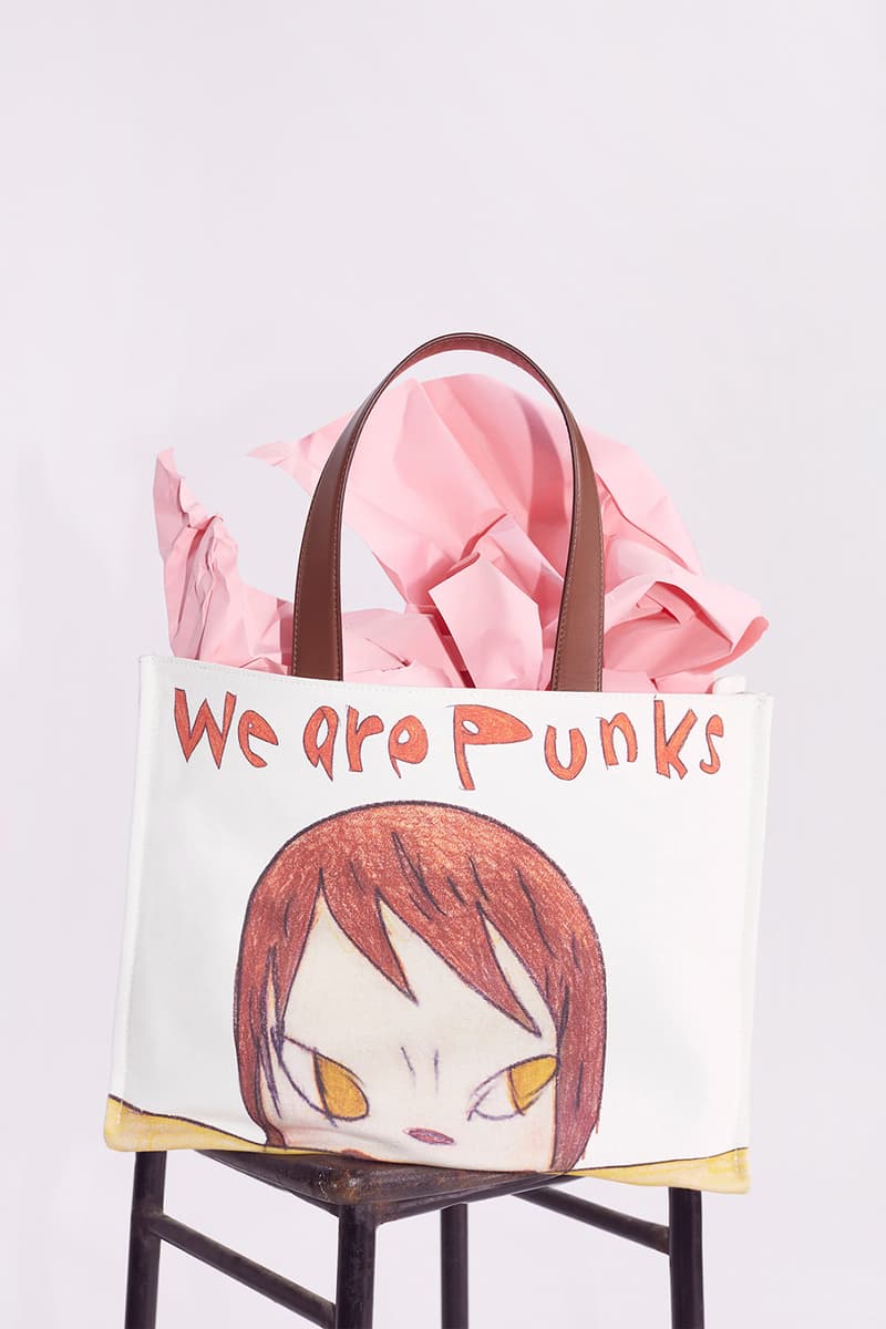 stella mccartney yoshitomo nara shared spring summer collaboration bag we are pink