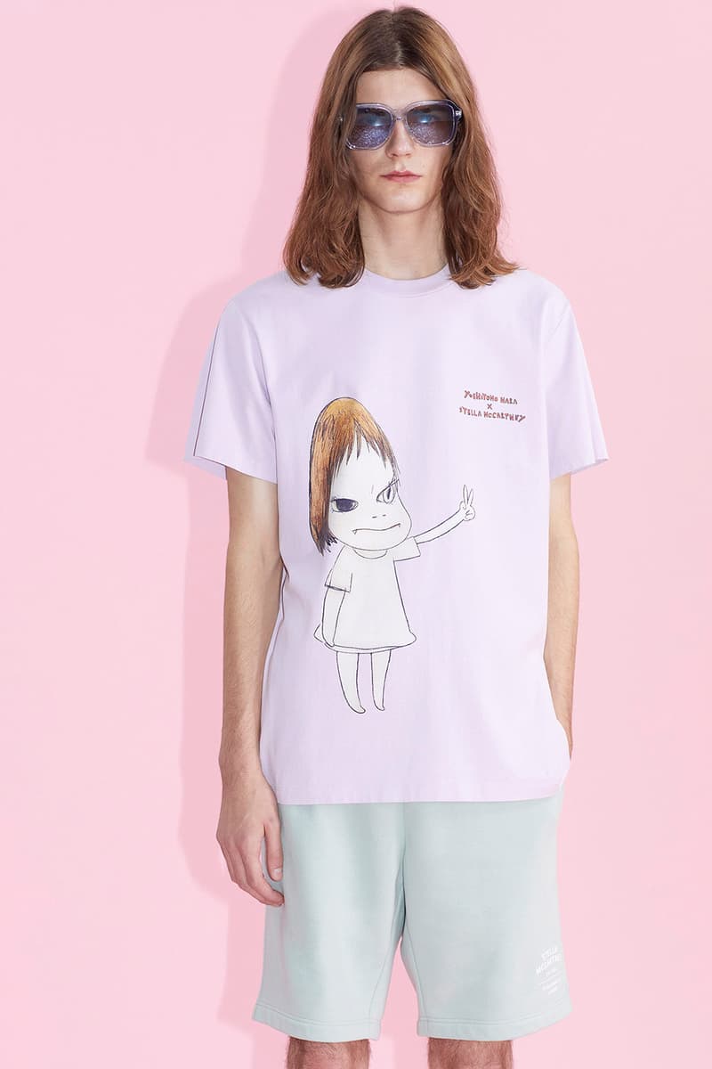 stella mccartney yoshitomo nara shared spring summer collaboration tee t shirt shorts