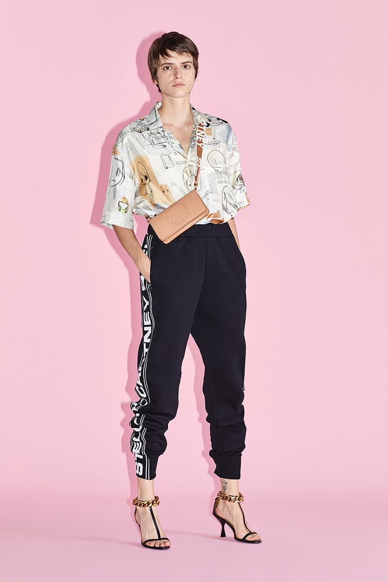 stella mccartney yoshitomo nara shared spring summer collaboration shirt pants crossbody bag heels