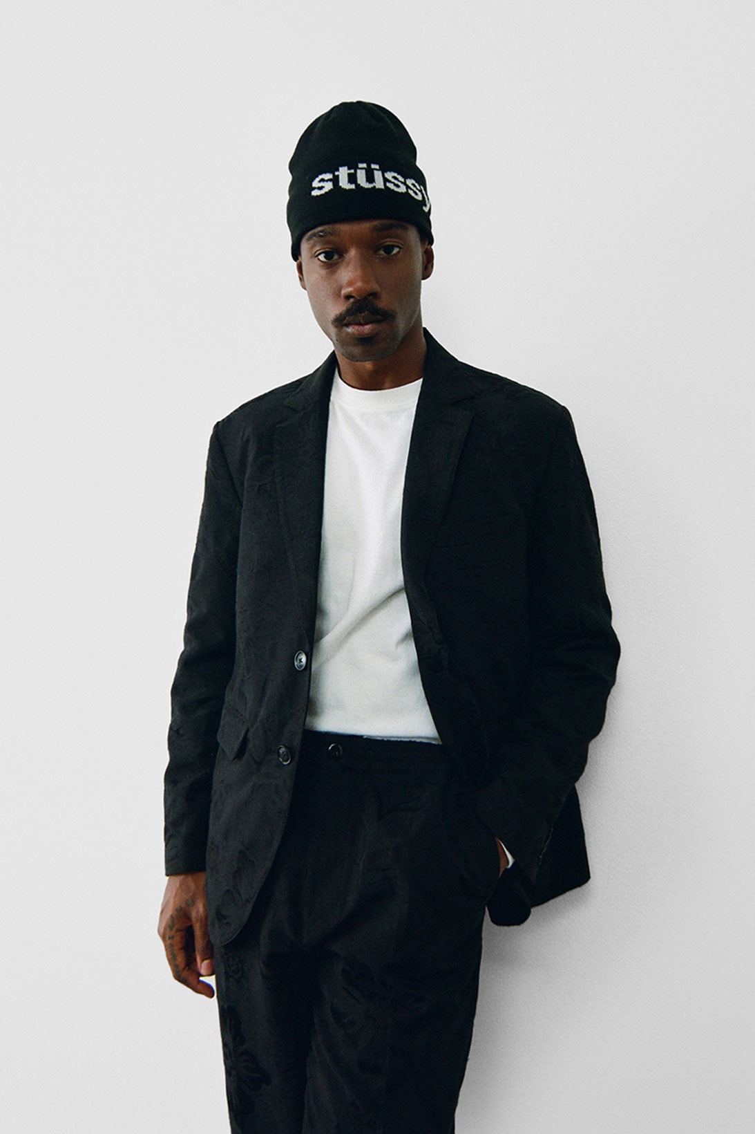 stussy spring 2021 collection lookbook womenswear suit beanie