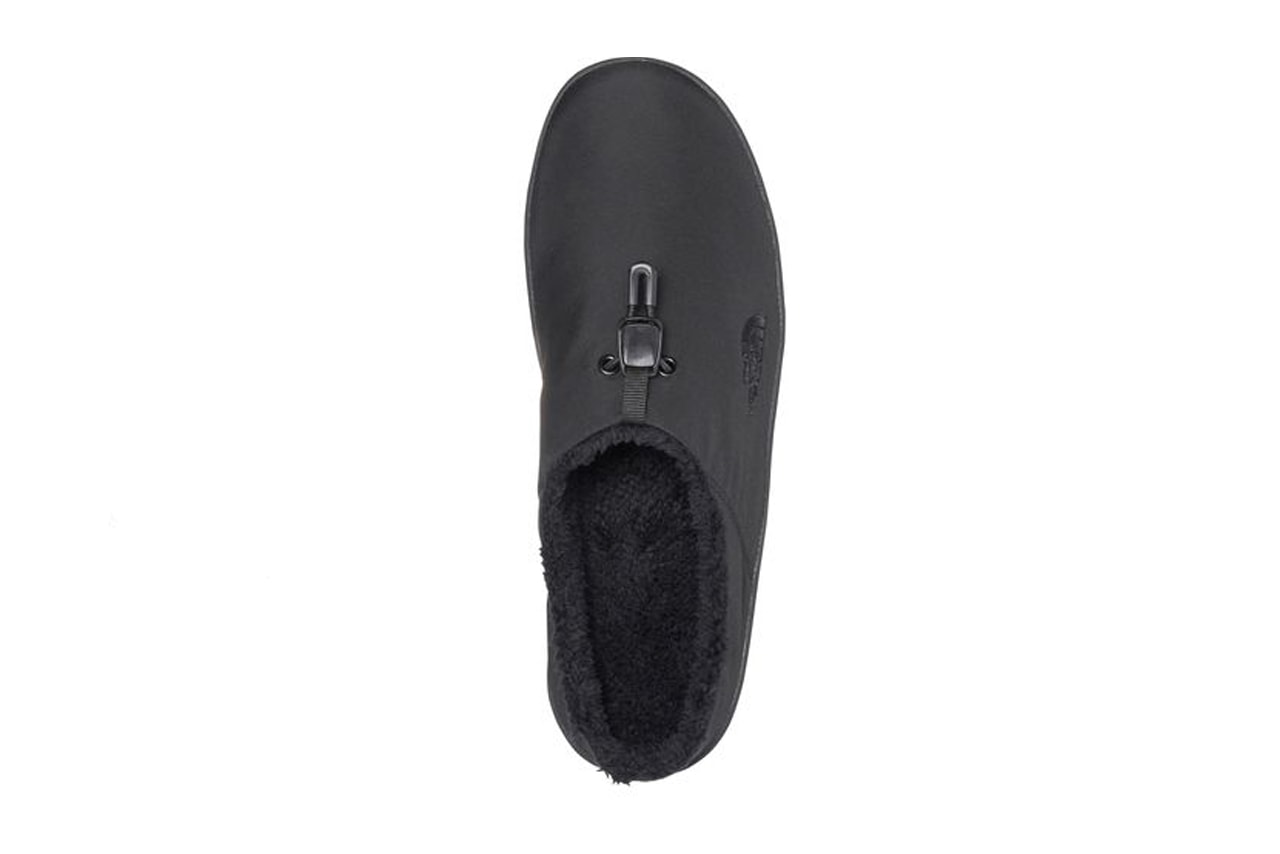 the north face tnf nomad clog fleece lined black warm winter slippers details top upper
