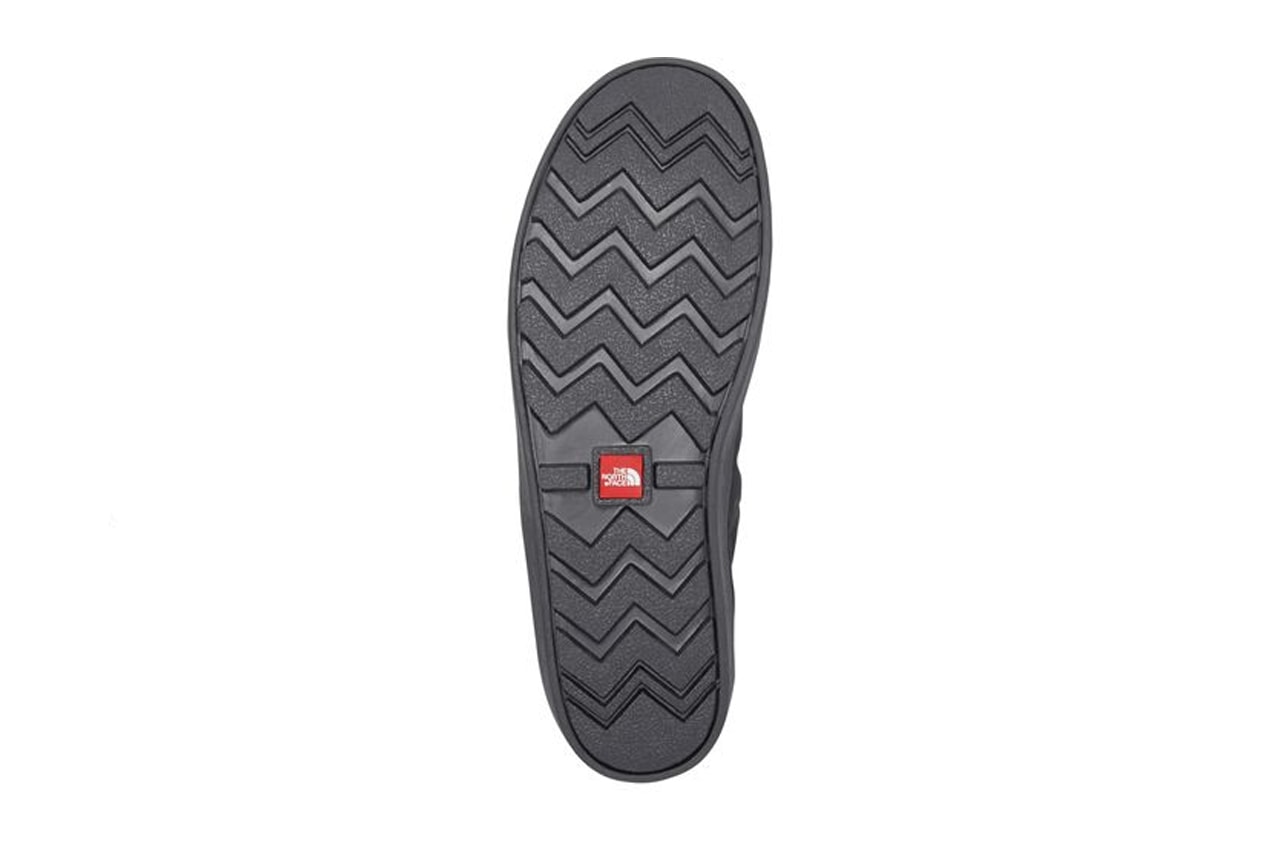 the north face tnf nomad clog fleece lined black warm winter slippers details outsole