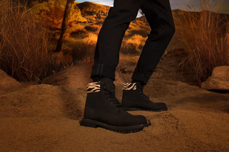 timberland jungle pack collection 6 inch boot sustainable zebra print black