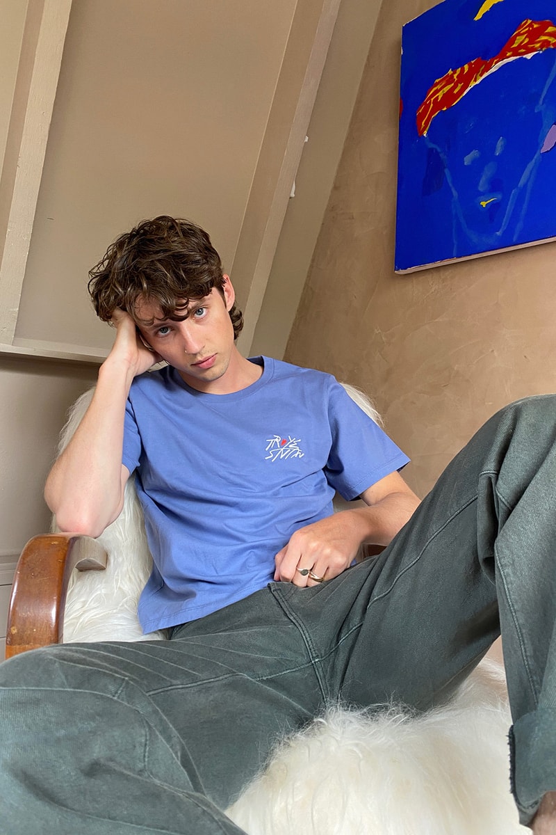 troye sivan uniqlo ut t shirts tees collaboration blue pants